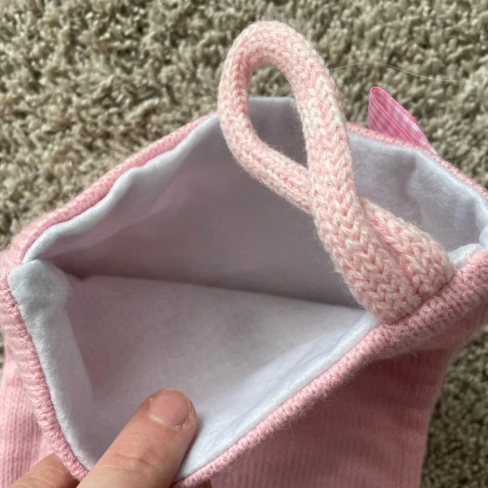Pink Baby's First Christmas Stocking